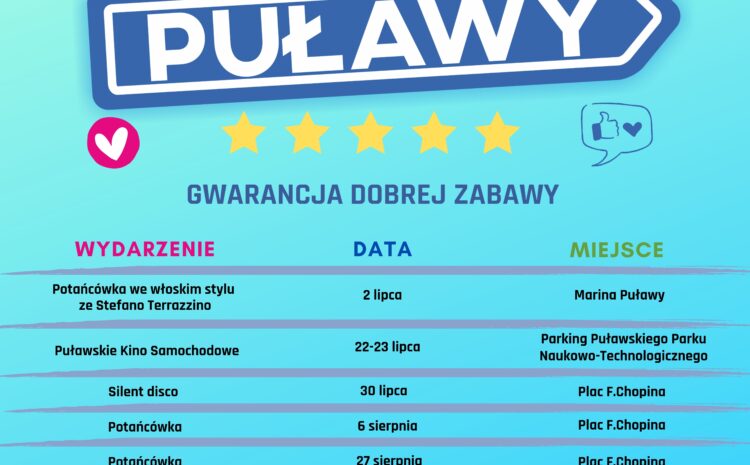  Weekendlove Puławy! Wakacyjne wydarzenia plenerowe w Puławach